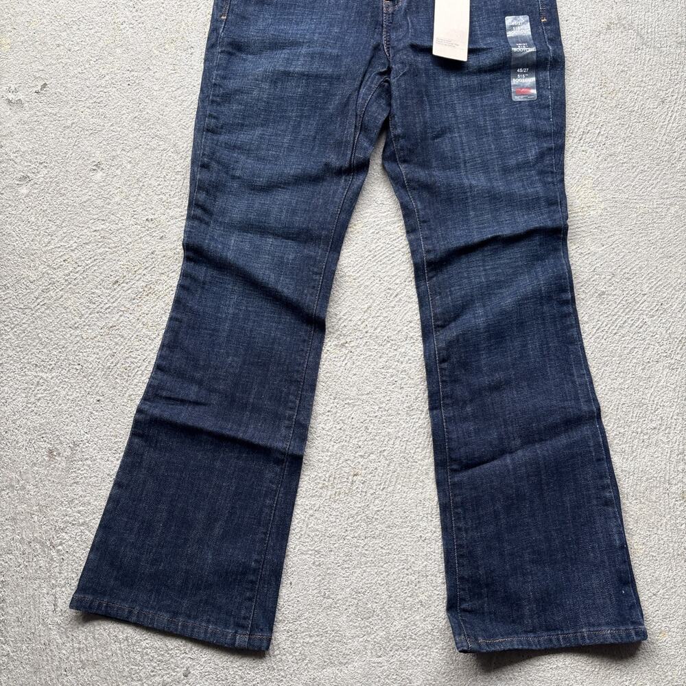 New Levi's 515 Jeans Womens 4 Short 27 Stretch Mid Rise Boot Cut Dark Wash Y2k - Picture 3 of 15